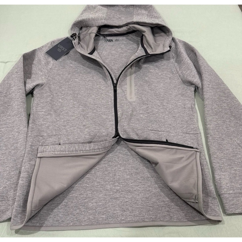 Men's‎ VRST Gray Pinnacle Fleece Full Zip Hoodie Athletic Jacket - Small - Picture 6 of 7